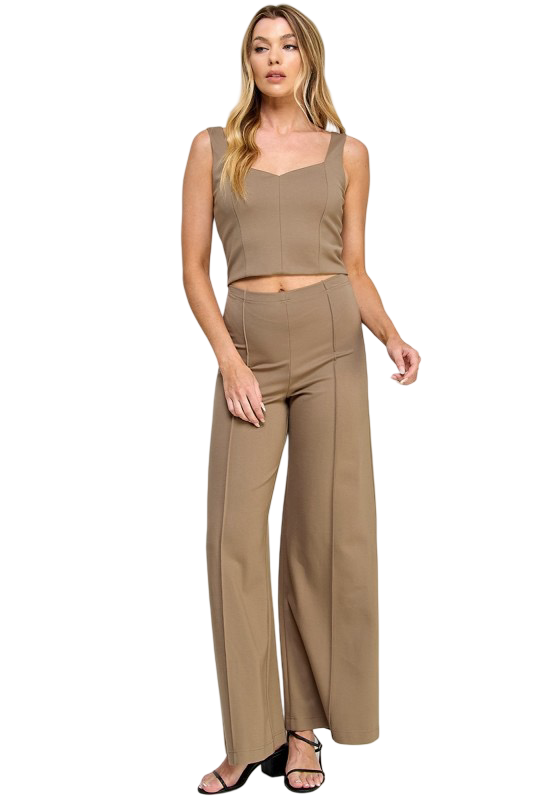 Allie Rose High Waisted Wide Leg Pants