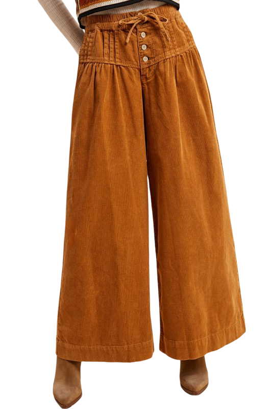 Apparel- Anniewear Mineral Wash Pin Tuck Corduroy Jean Pants