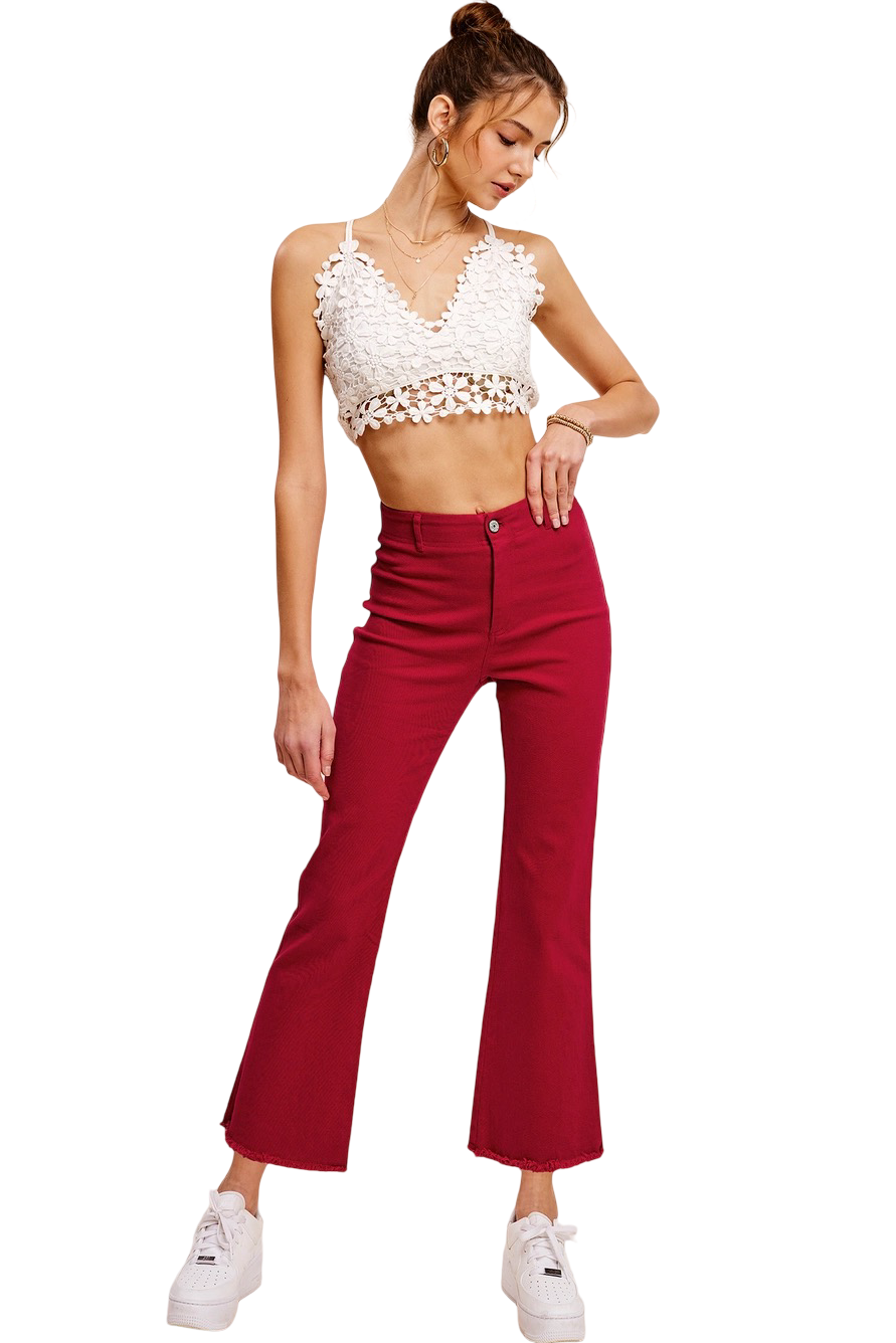 Apparel- La Miel Soft Stretch High Waisted Flare Pant