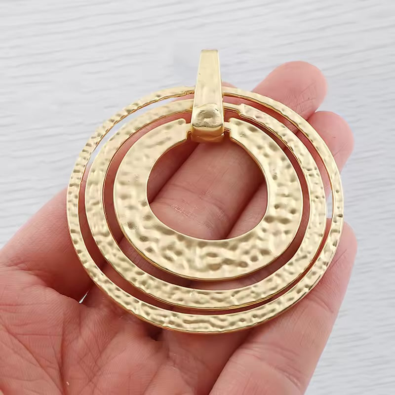 Pendants- M&E Bling Large Gold Dangle Pendant