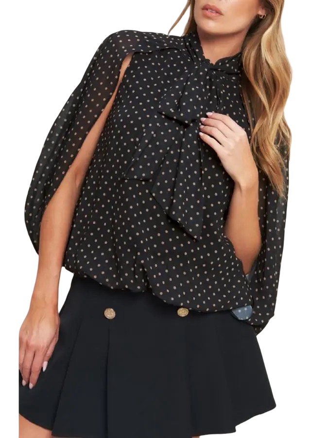 Apparel- Flying Tomato Tie Front Exposed Arm Top
