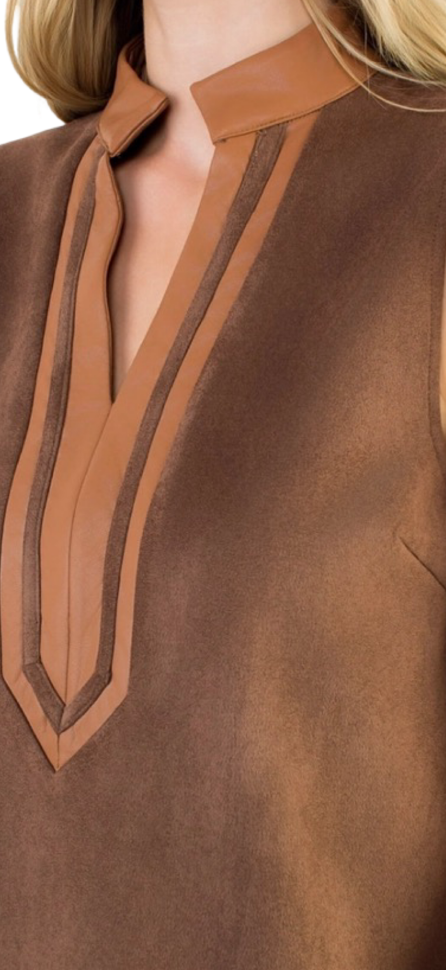 Apparel- THML  Sleeveless Suede Mini Dress