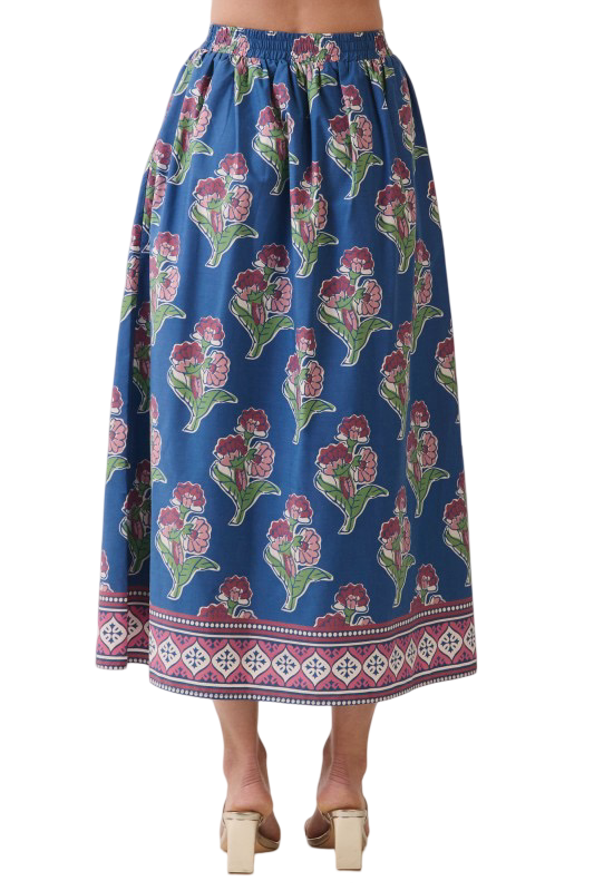 Falda midi TCEC con estampado floral