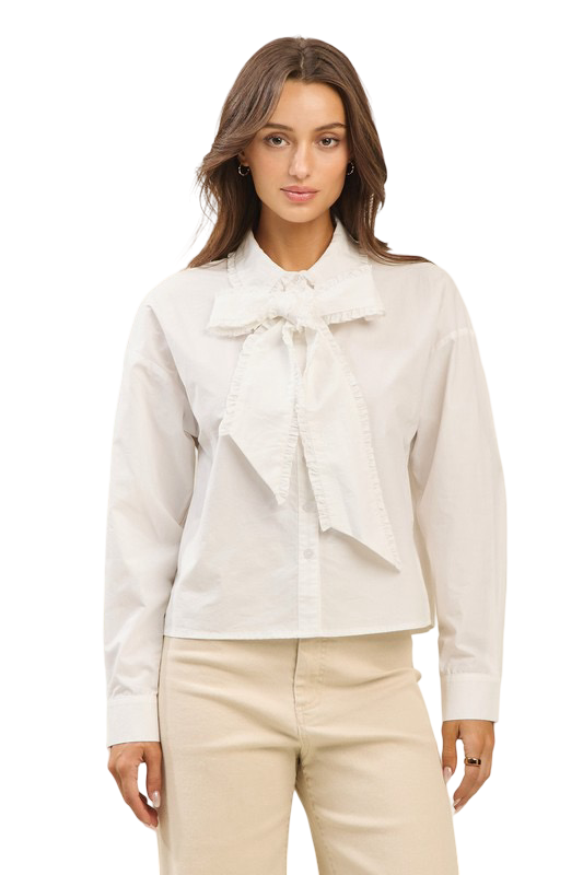 Apparel- Able Top Bow Front Blouse