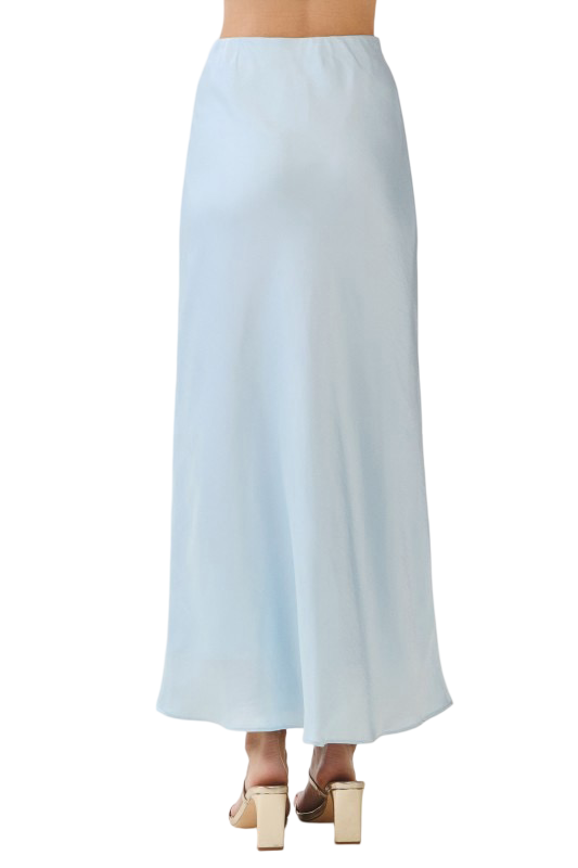 TCEC Solid Satin Maxi Skirt