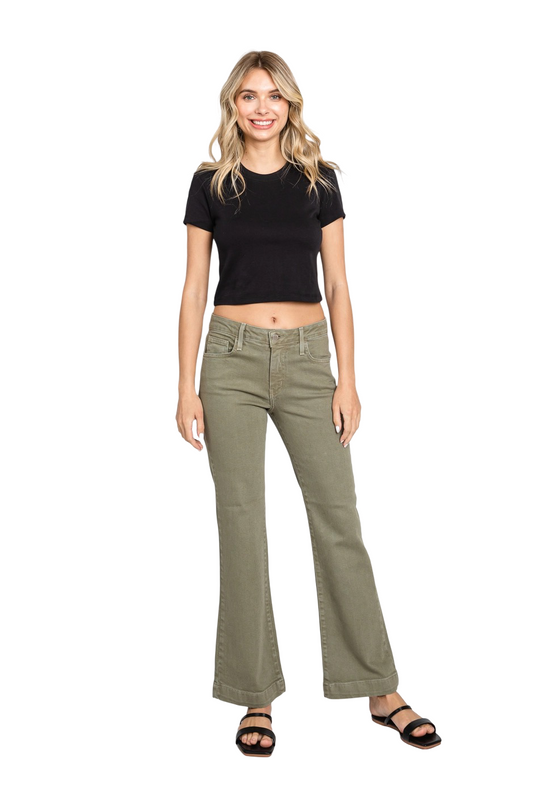 Apparel- Letter To Juliet Sisily Wide Hem Cropped Flare Jeans