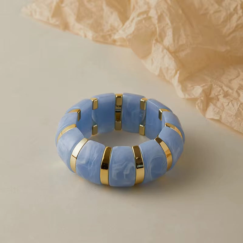 Bracelets- M&E Bling Retro Acrylic Punk Stretch Bracelet