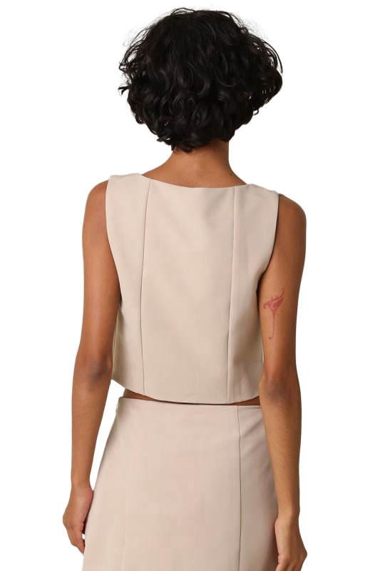 Olivaceous Blair Tailored Cropped Top