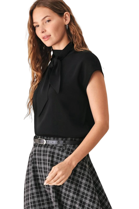 Flying Tomato Full Plaid Woven Midi Skirt