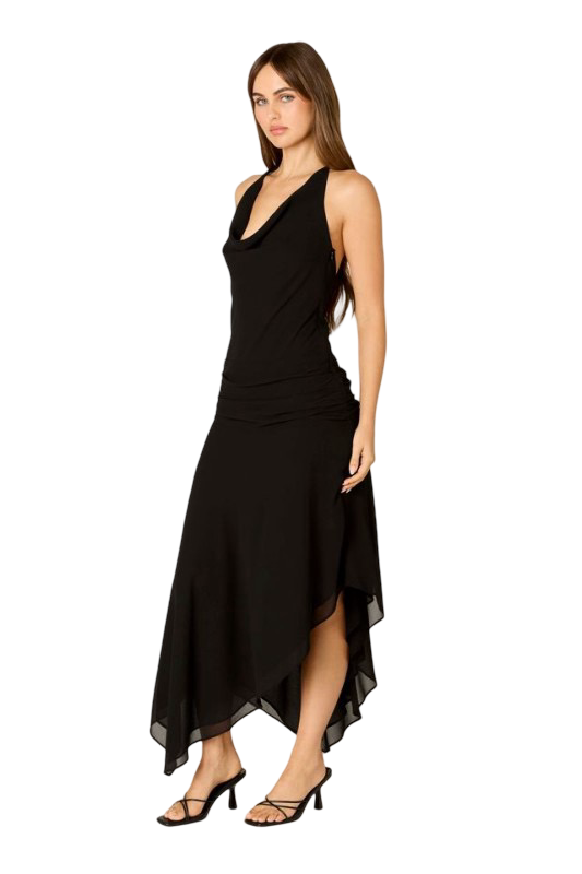 Apparel- CCLA Satin Halter Midi Dress