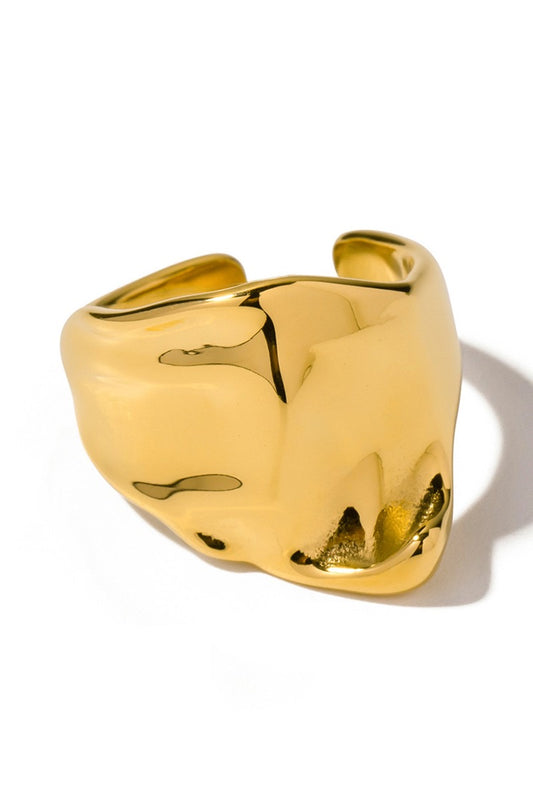 Rings- M&E Bling Chunky Gold Irregular Open Ring