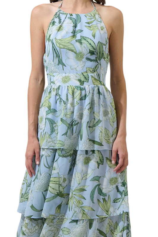 Apparel- Sugarlips Serenade Bloom Seana Tiered Maxi Dress