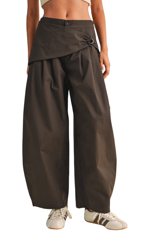Klesis Sarong Detail Barrel Leg Trouser Pants