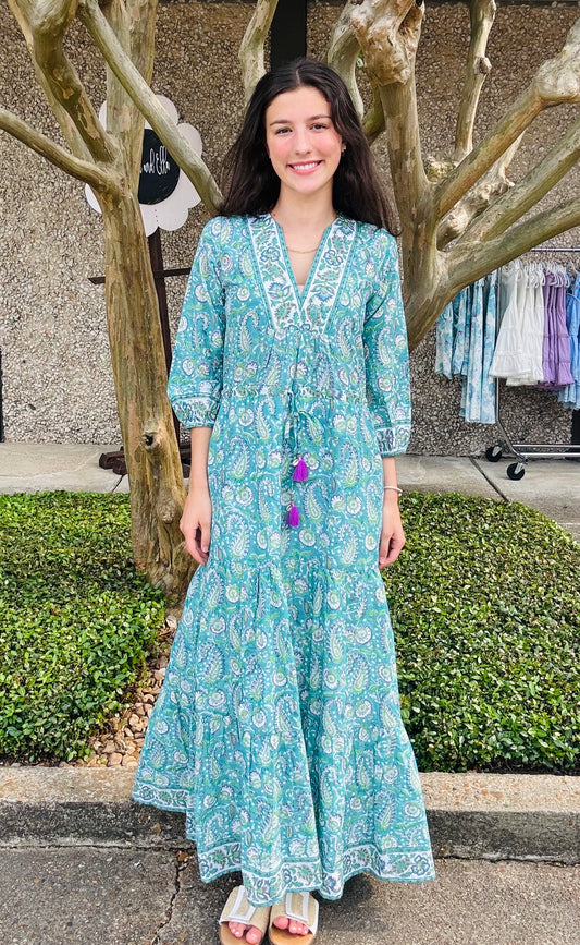 Apparel- Piccola Mara Cinch Waist Maxi Dress