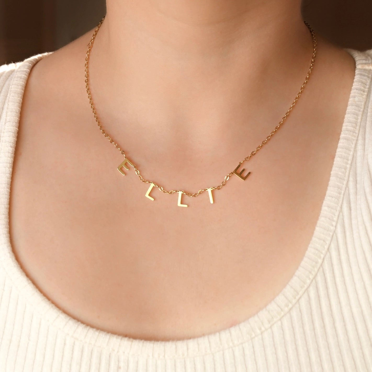 Necklaces- Custom Letter Pendant Initials Necklace