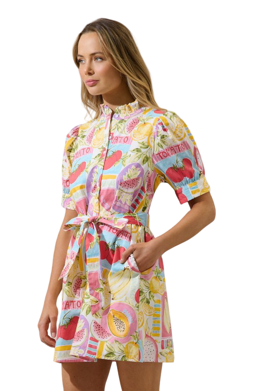 Sugarlips Karesa Button Down Mini Dress Farmers Market