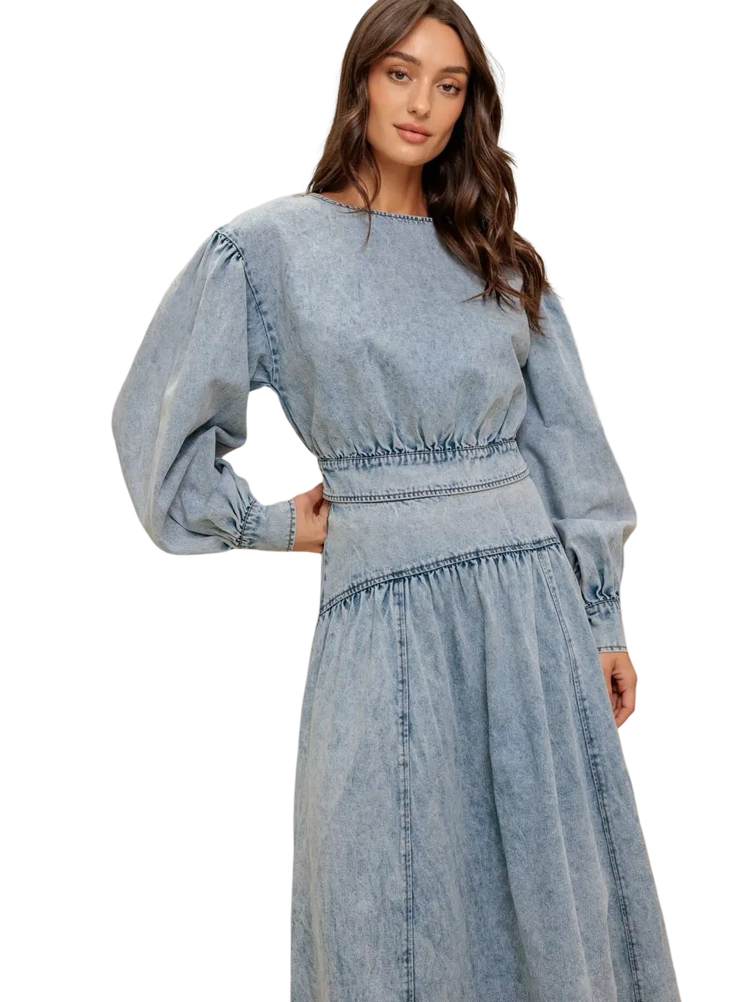 Apparel- Flying Tomato Acid Washed Midi Skirt