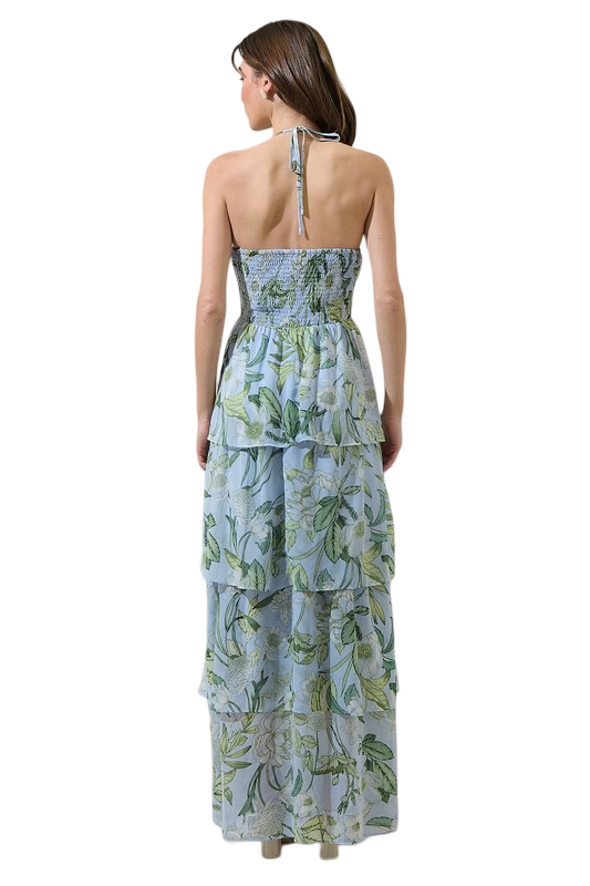 Apparel- Sugarlips Serenade Bloom Seana Tiered Maxi Dress
