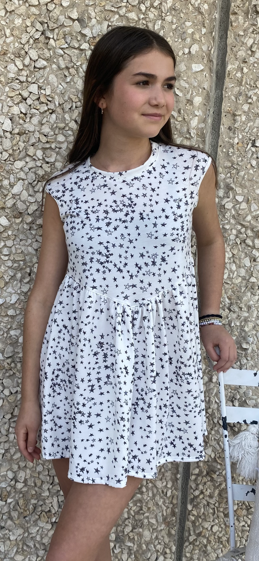 Girls- Erge Abstract Star Dress