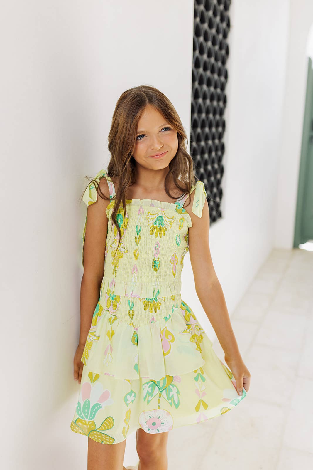 J. Marie Rainey Tie Strap Tween Dress