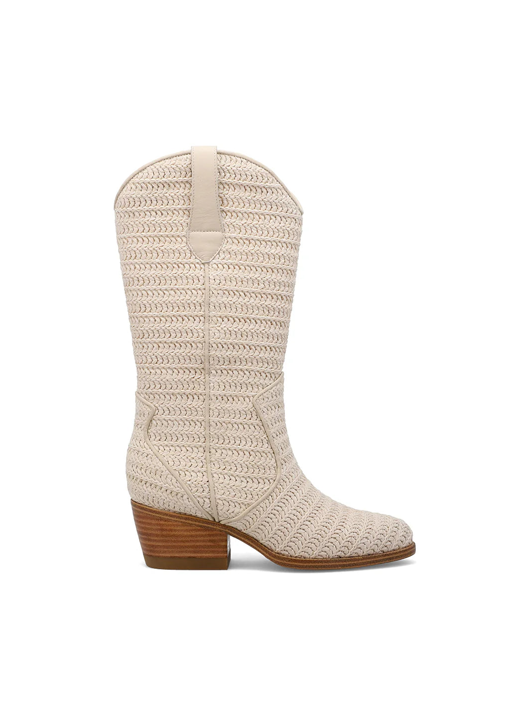 Shoes- MIA Jenah Leather Raffia Cowboy Boot Limited Edition