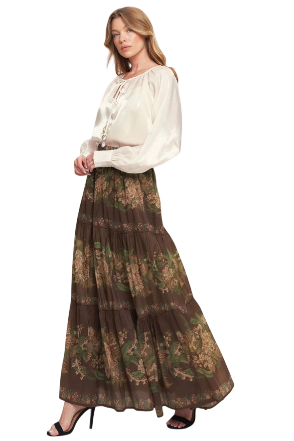 Apparel- Flying Tomato Floral Maxi Skirt