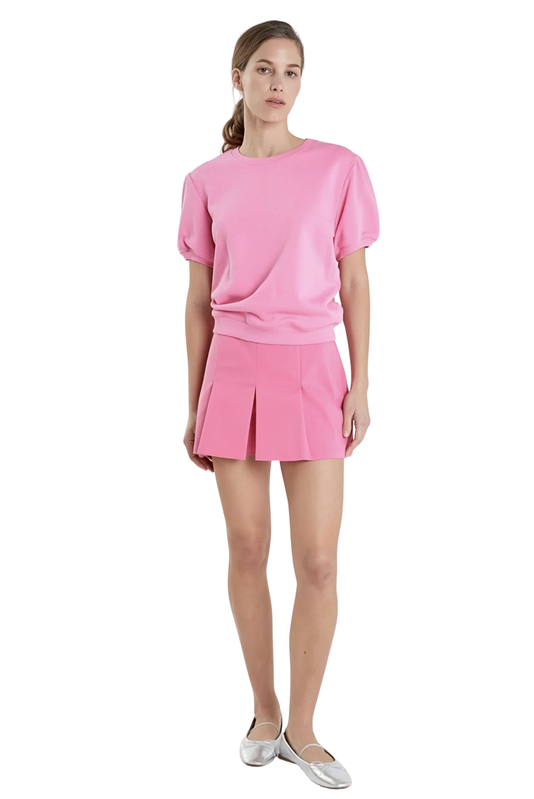 Apparel- English Factory Pleated Mini Skort Skirt