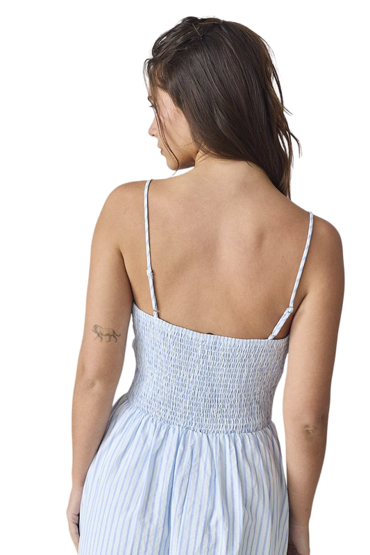 Papermoon Candice Striped Midi Dress Blue / Large Papermoon Candice Striped Midi Dress Blue / Large