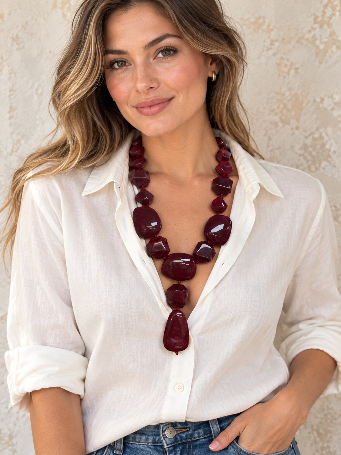 Necklaces- Resin Drop Statement Necklace