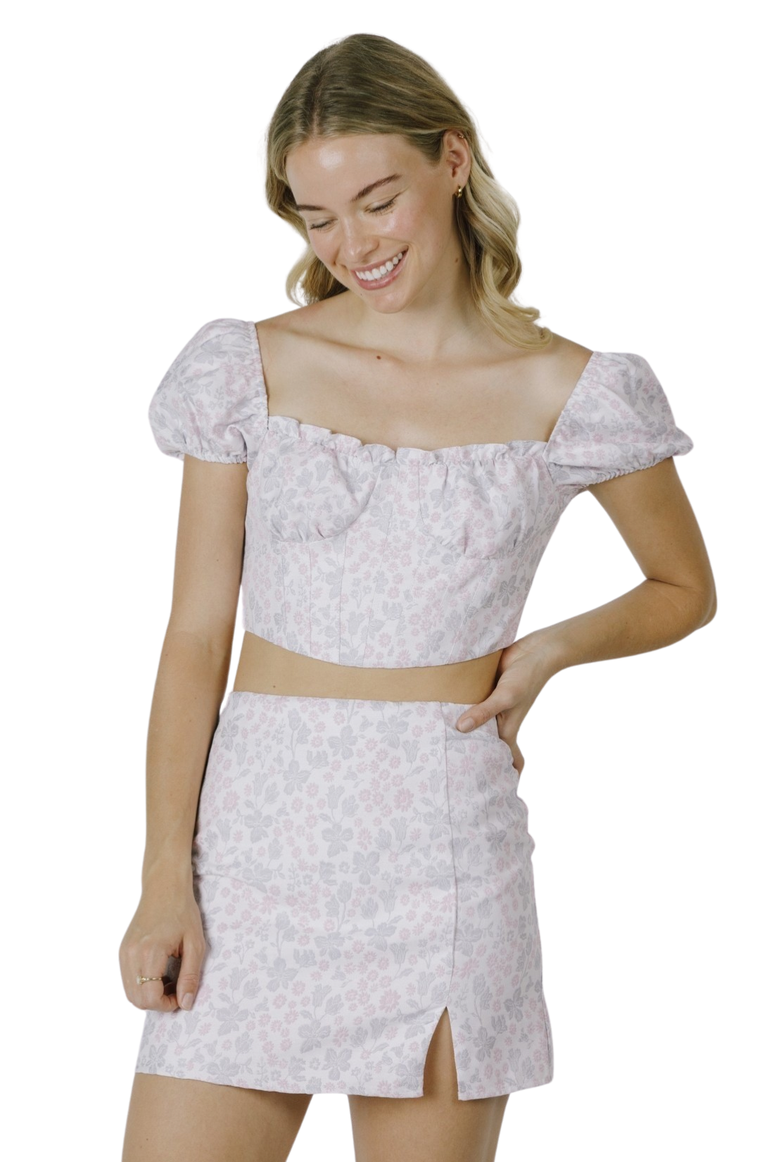 Apparel- Storia Pattern Floral Crop Top