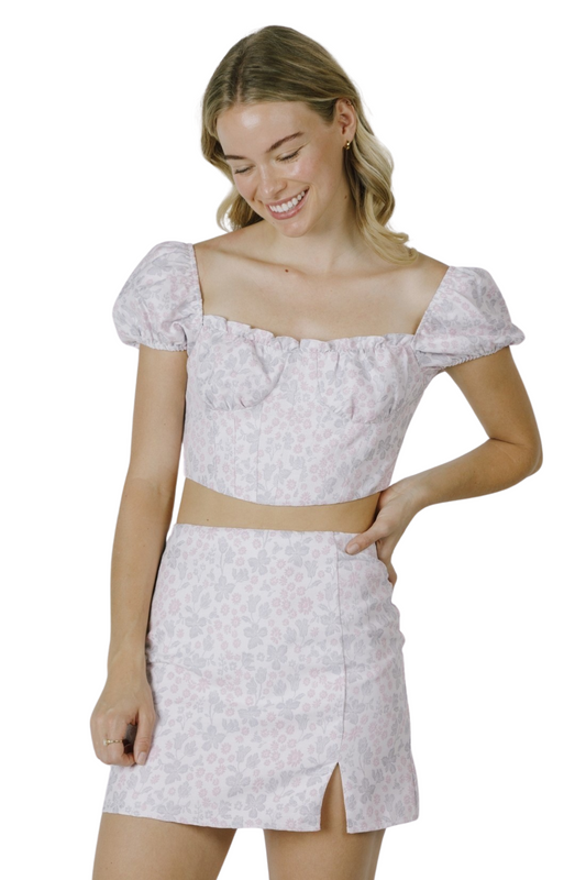 Apparel- Storia Pattern Floral Crop Top
