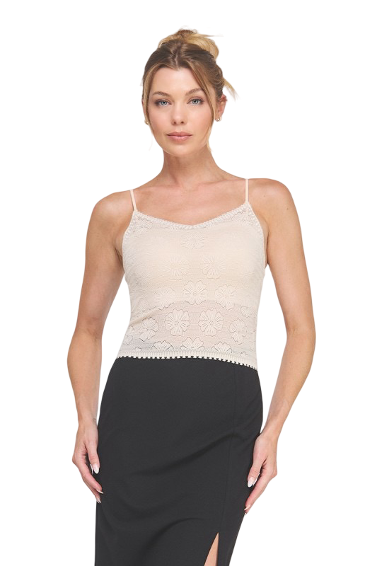 Apparel-Allie Rose Scalloped Bralette Cami