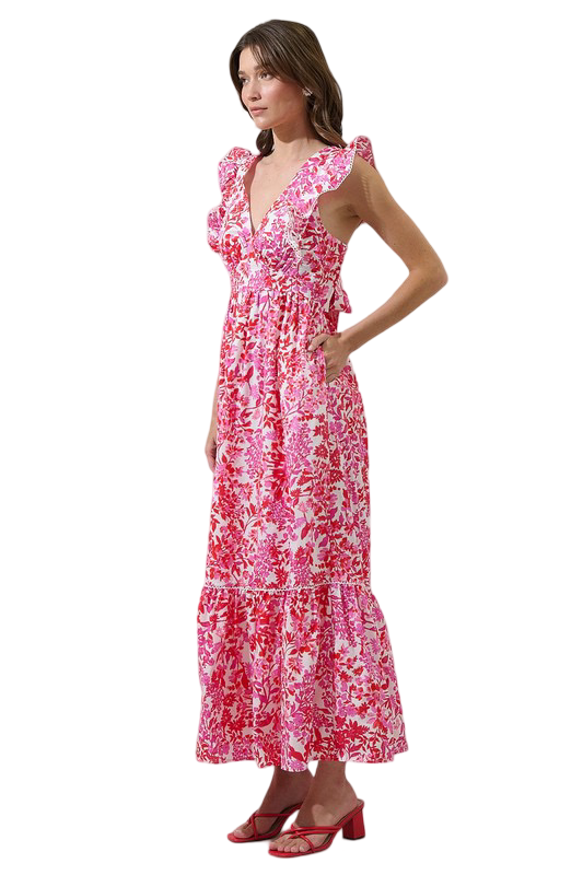 Apparel- Sugarlips Reidy Floral Mawar Midi Dress