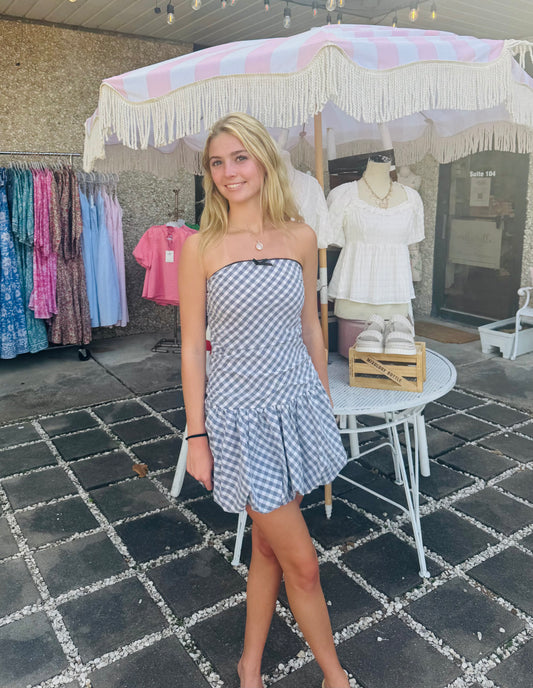 Apparel- CCLA Strapless Bubble Bottom Dress
