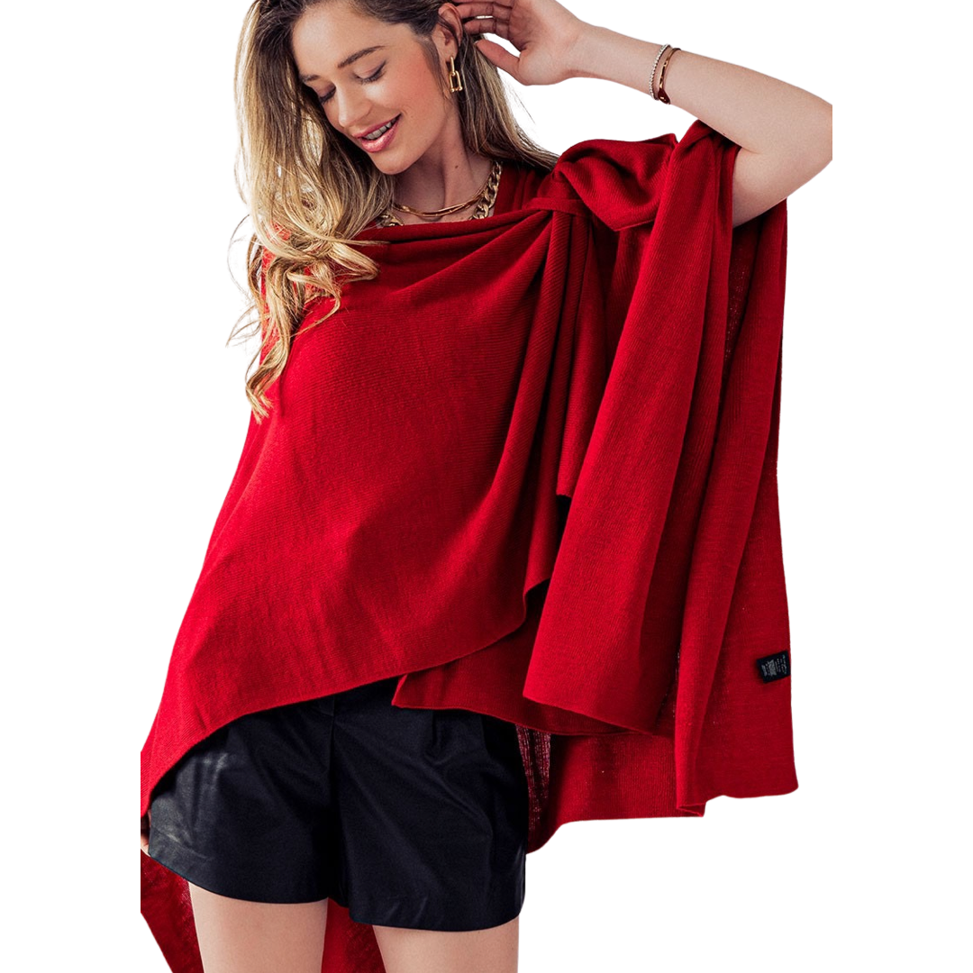 Apparel- Trend Notes Shoulder Strap Wrap Aryana Cape