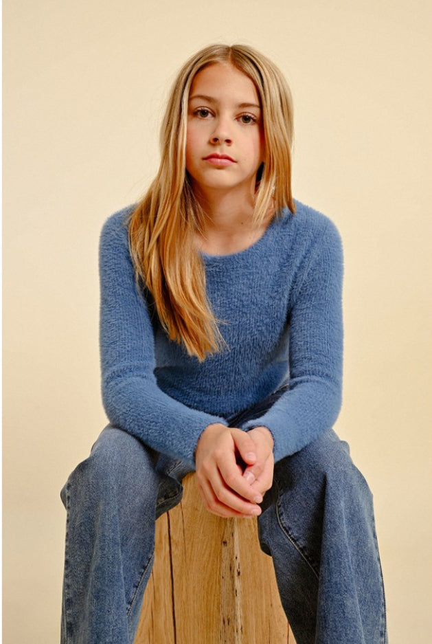 Girls-Molly Bracken Girl Round Neck Sweater