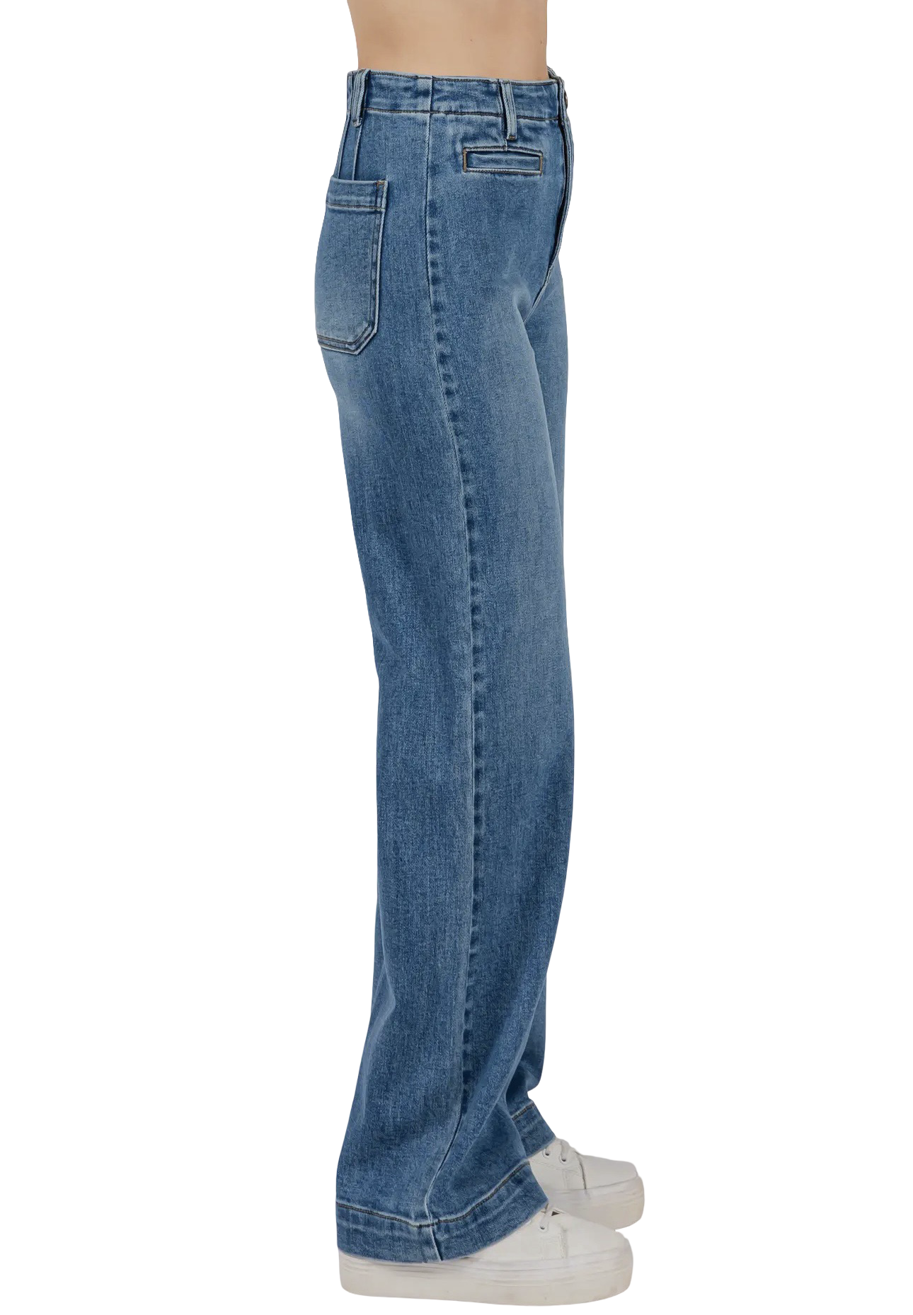 Apparel- Letter To Juliet Wide Leg Jeans with Front Welt Pockets