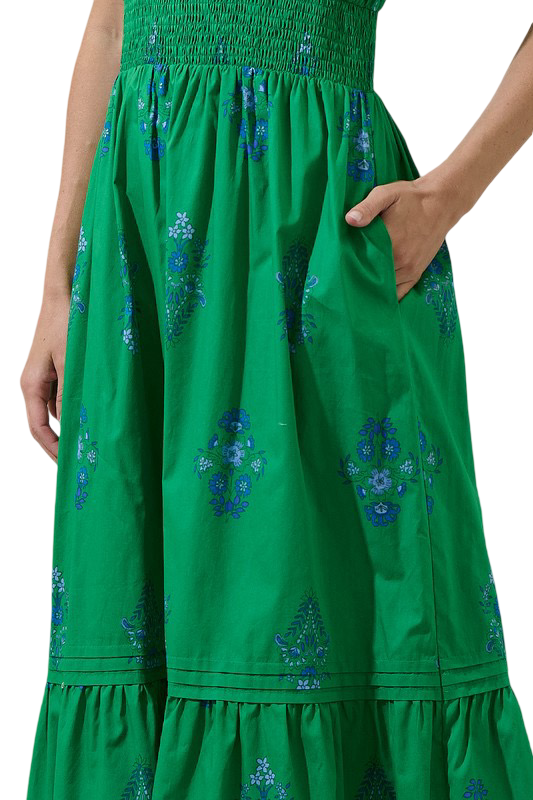 Sugarlips Halina Floral Belraj Poplin Maxi Dress