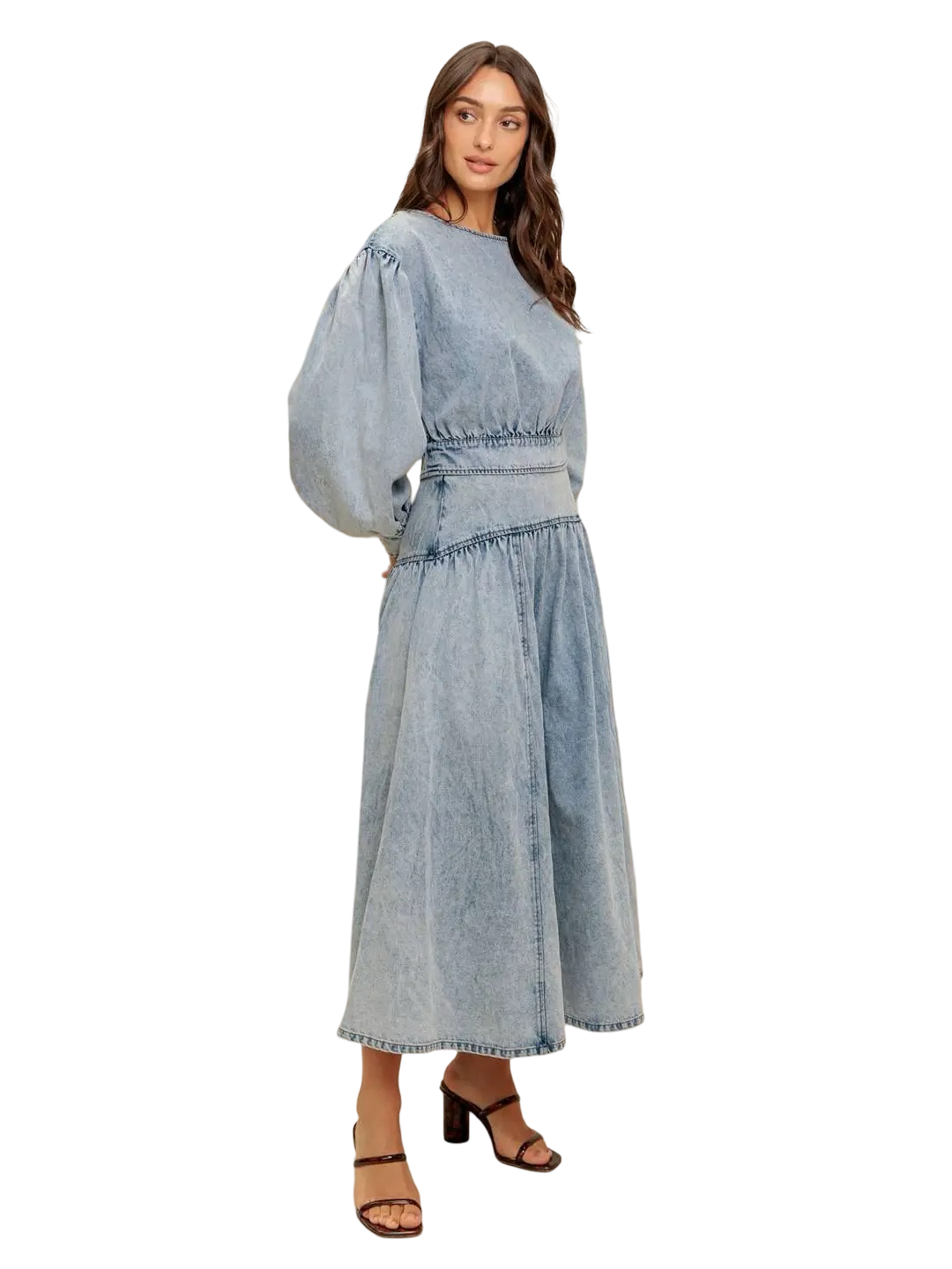 Apparel- Flying Tomato Acid Washed Midi Skirt