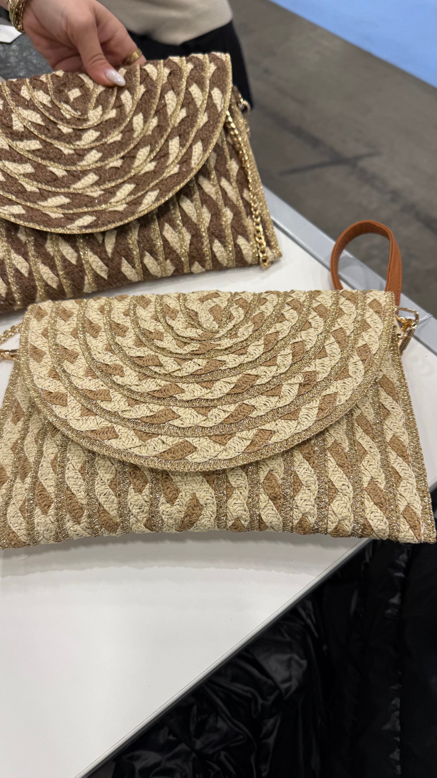 Bags-Alexa Koi Straw Summer Clutch