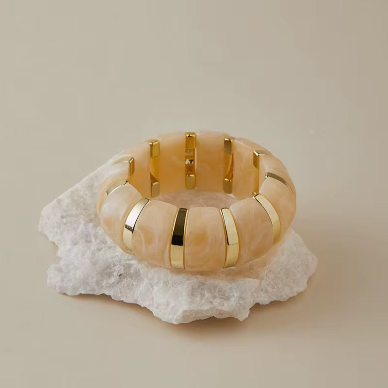 Bracelets- M&E Bling Retro Acrylic Punk Stretch Bracelet