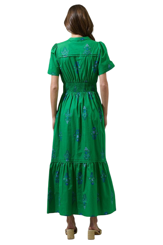 Sugarlips Halina Floral Belraj Poplin Maxi Dress