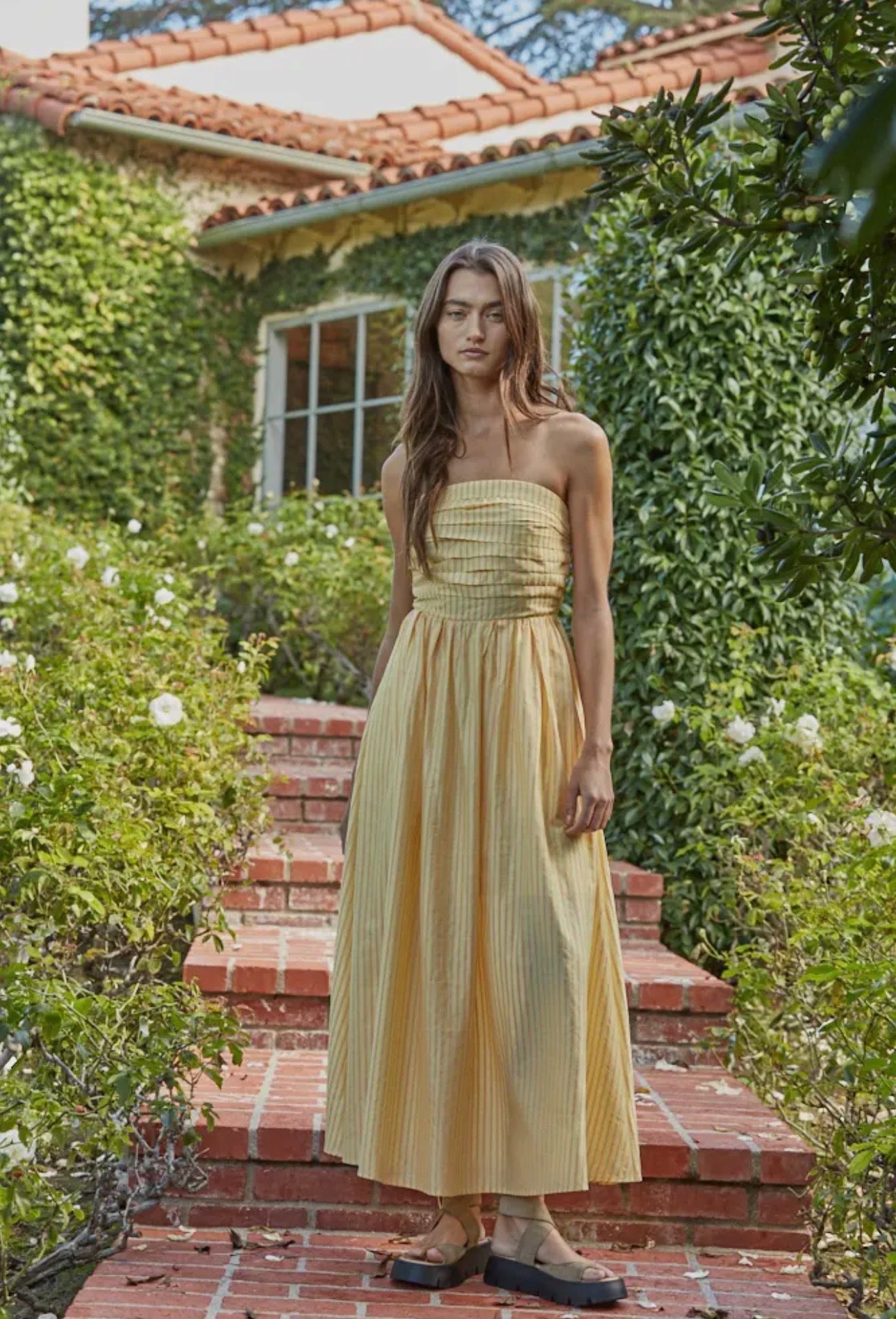 Apparel- By Together Promenade Striped Tube Maxi Dress