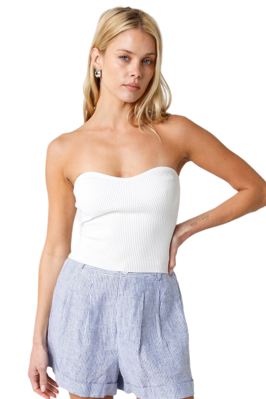 Apparel-Olivaceous Fitted Tube Top