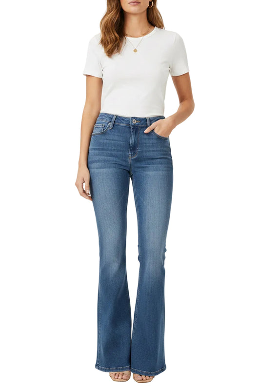 Kan Can Mid Rise Bootcut Dark Wash