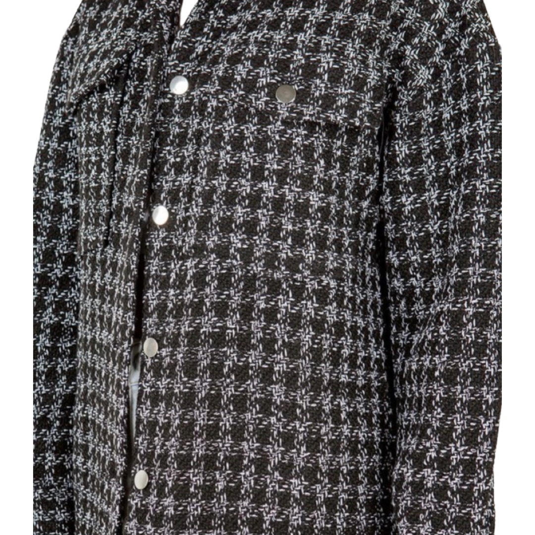 Apparel- Fanco Tweed Button Down Shacket Jacket