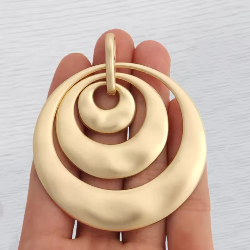 Pendants- M&E Bling Large Gold Dangle Pendant