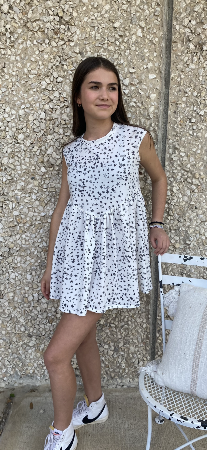 Girls- Erge Abstract Star Dress