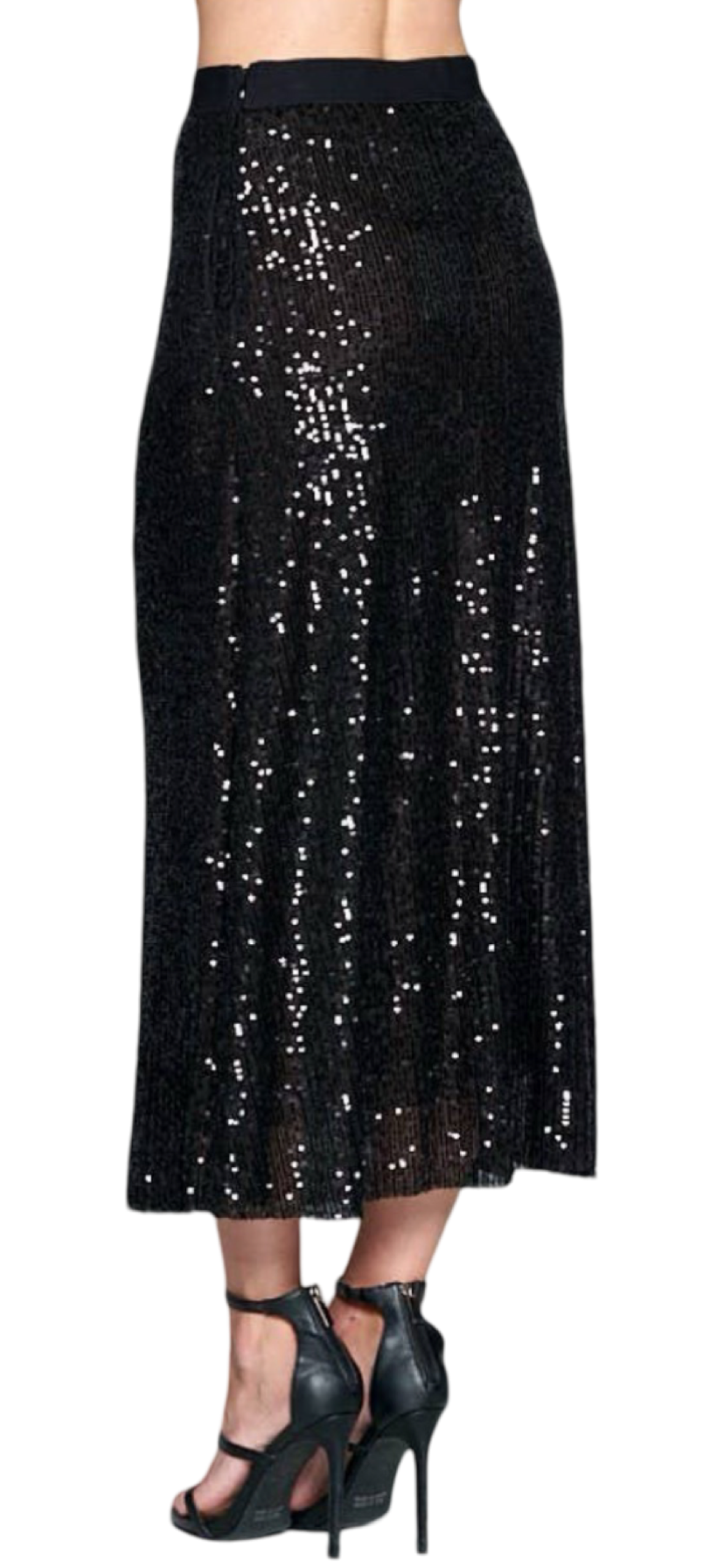 Apparel- Ellison Sequins Midi Skirt