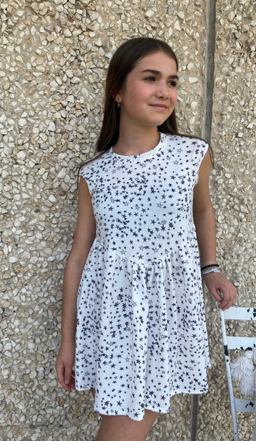 Girls- Erge Abstract Star Dress